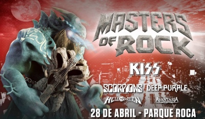 Kiss, Scorpions y Deep Purple encabezan la grilla del Masters of Rock en Argentina
